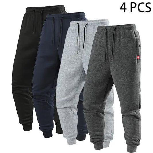 Men's drawstring ankle-length pants, simple and comfortable, suitable for both casual wear and sports.