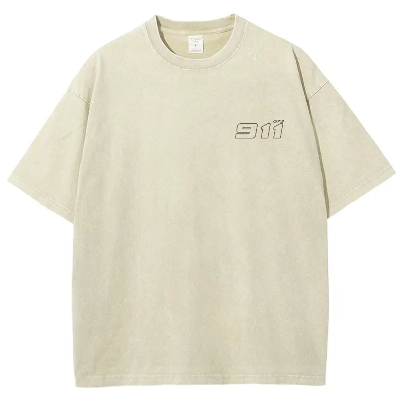 Men's 911 GT3 Racing Good Graphic Tees - Super Soft Washed Cotton Fashion Streetwear Round Neck Casual Top, Boyfriend Birthday Gift, Cool Guys Gifts, Gifts For Boyfriend, Cool Gifts For Guys