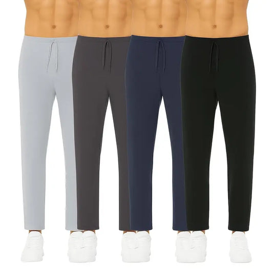 4 Pack: Men's Classic Blend Butter Soft Stretch Lounge Pants Pajama Sleepwear Gym