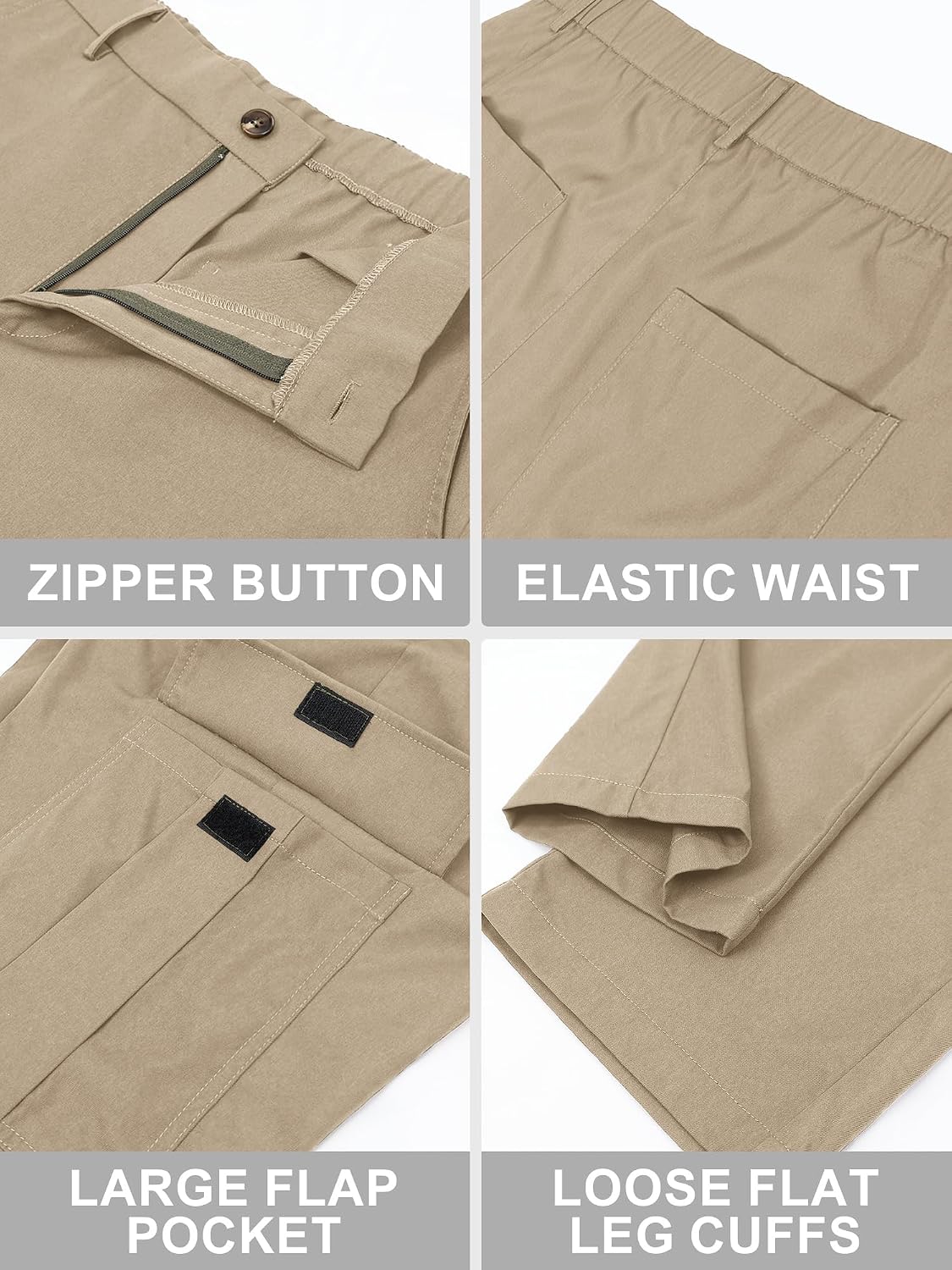 Comdecevis Men's Casual Cargo Pants Relaxed Fit Work Pants