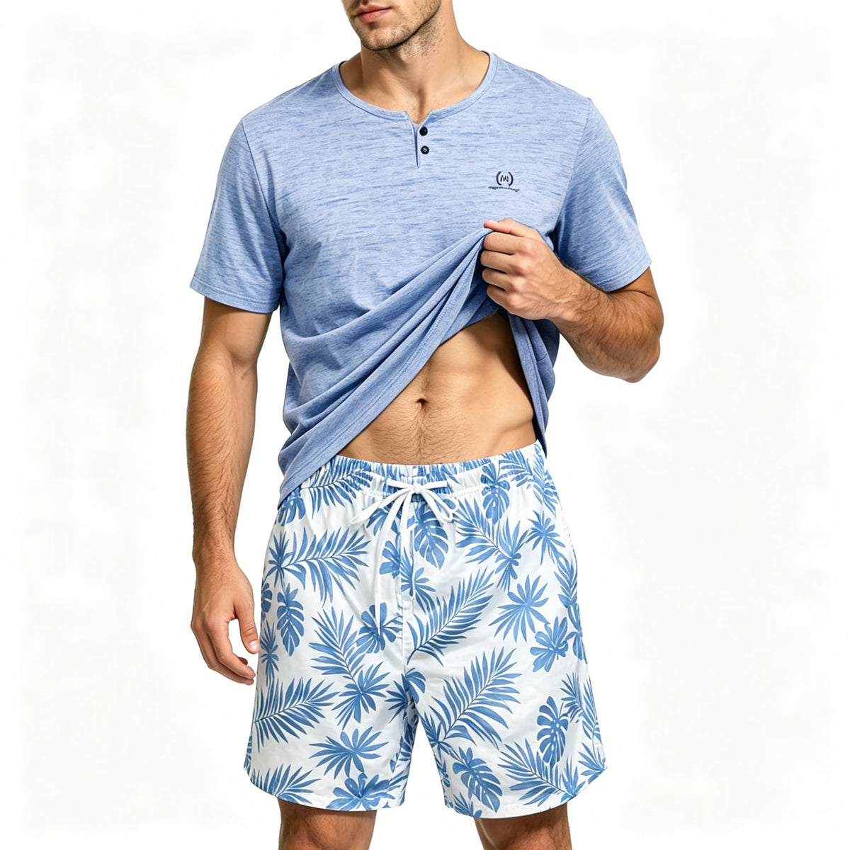 Men's Pajama Lounge Set - Soft 2 Piece Casual Sleepwear