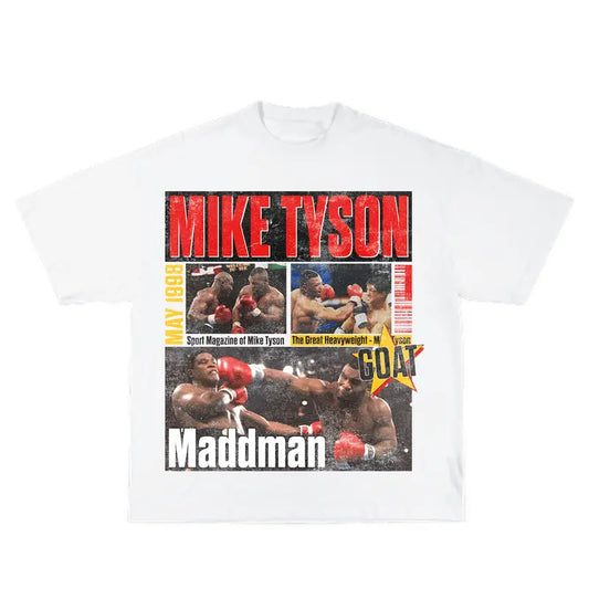 Maddman Tyson Inspired Vintage Graphic T-shirt Heavy Cotton Tee Basketball 90 s Styled Shirt Hiphop Vibes Y2K Aesthetic Throwback Classic Big Face Celebrity Tee