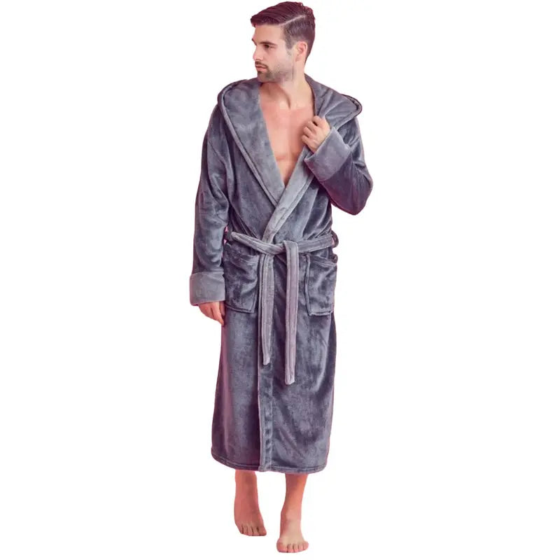 TowelSoft Men Plush Shawl Collar Robe, Unisex (S/M - L/XL - XXL/One Size)