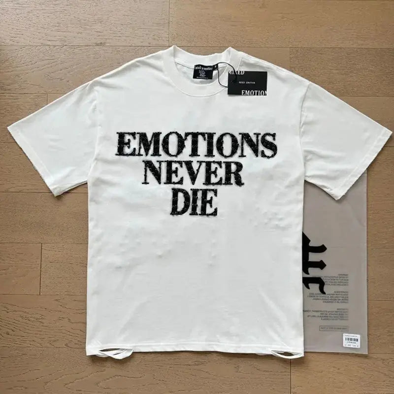 RMIXED EMOTION Rhinestone Graphic T-Shirt Men Women Oversized Cotton Tee Short Sleeve Crew Neck Streetwear Top Angel Print Gothic Y2K Hip Hop Casual Summer Shirt
