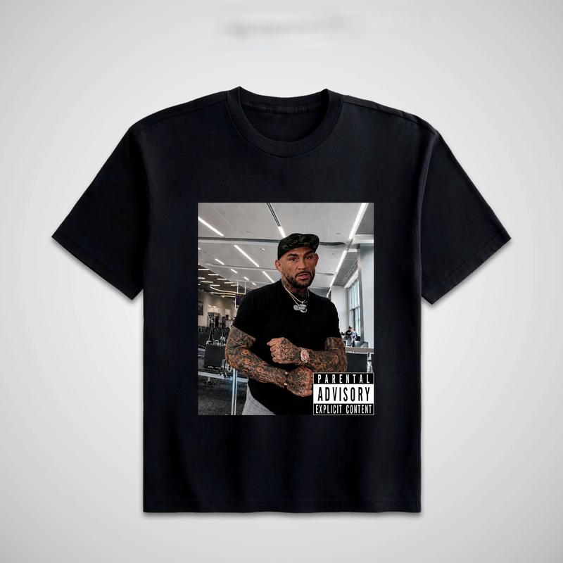 Men's Round Neck Short-Sleeve Heavy Cotton T-Shirt - Customized Dustin Poirier IGBBMN Funny Meme Vintage DTF Print, Classical Unisex Streetwear Casual Top, Gift for UFC Lovers