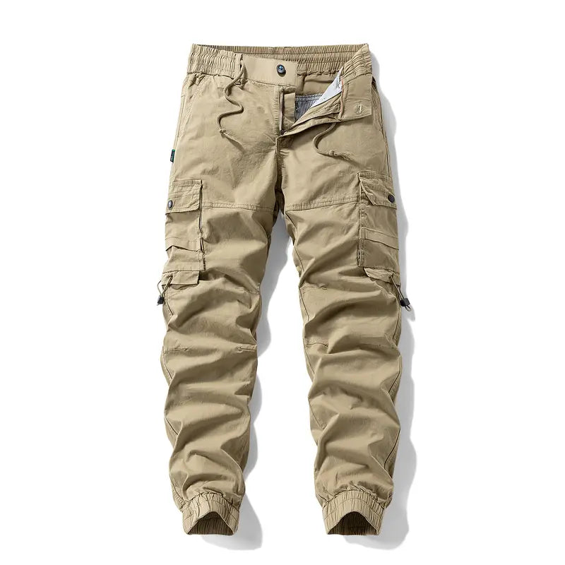 Men’s Cargo Pants - Men's Wear Autumn Long Trousers with Multi-Pocket Design, Drawstring Cuffs, Comfortable Trendy Casual Fit, Fashion Style, Multi-Purpose Use, Fashion Men's Pants,clothes for back to school,first day of school outfits