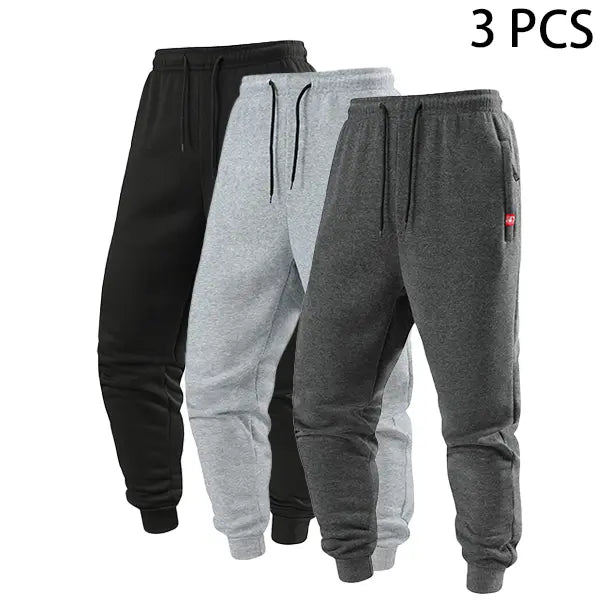 Men's drawstring ankle-length pants, simple and comfortable, suitable for both casual wear and sports.