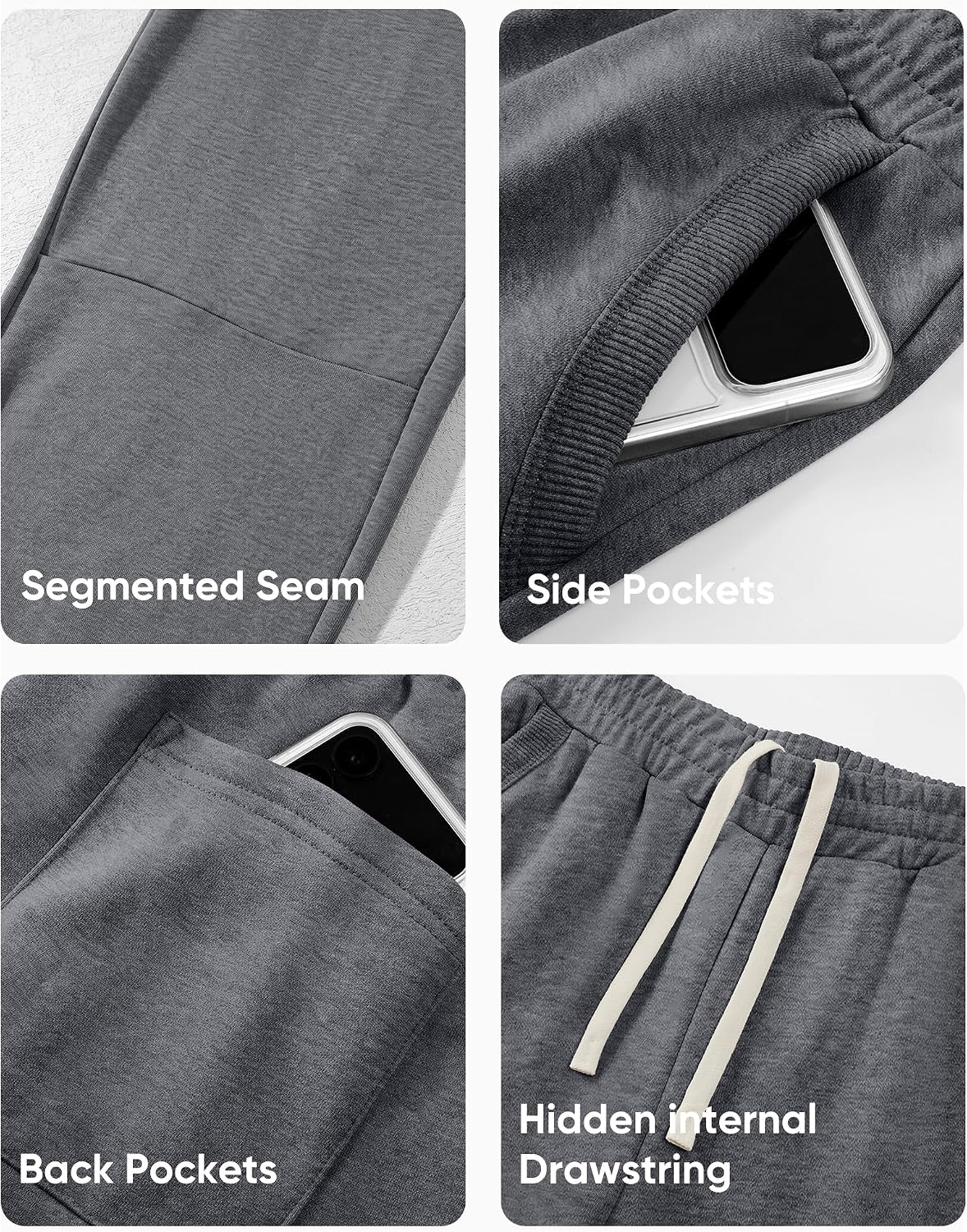 JMIERR Men's Baggy Sweatpants Straight Leg Drawstring
