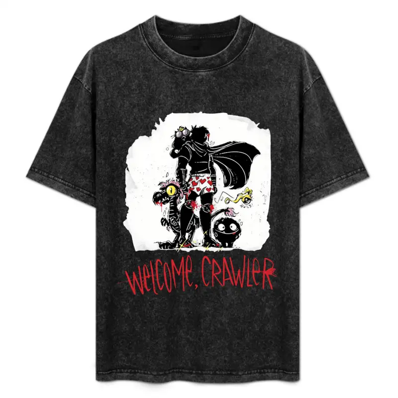 Dungeon Crawler Carl Printed Soft Cotton Men's Tshirt, Streetwear Sports Top with Gothic Creature Art, DCC Sci-Fi LitRPG Book Fan Gift for Halloween - Ideal for Family Shopping, Going Out