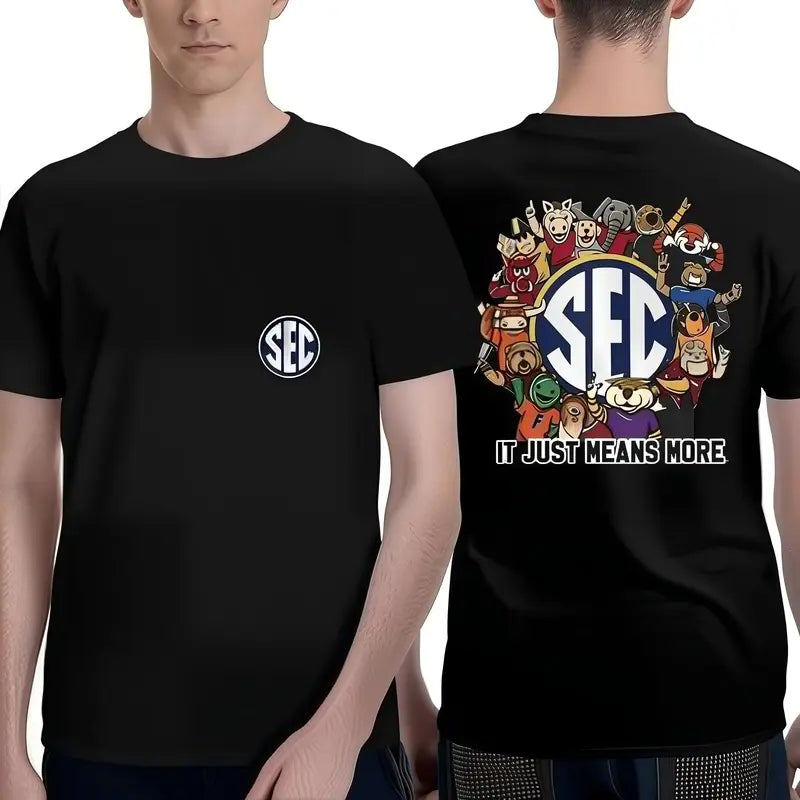 Unisex Classic Vintage College Football Mascot Graphic T-Shirt - 100% Cloud-Soft Cotton, High Stretch, Skin-Gentle Menswear, Men's T Shirts, Vintage Graphic Tees for Southern Game Day Fans
