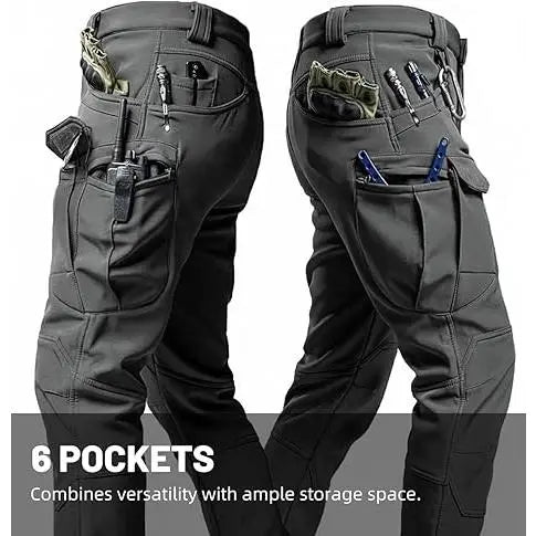 2PCS Men’s Tactical Pants – Stretch Waterproof Fabric, Durable Cargo Pants for Hiking, Casual Wear & Work, Multiple Pockets (No Belt)