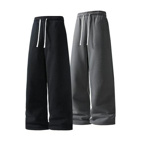Men’s long pants for spring, summer, and autumn—simple drawstring waist, sporty and comfortable, versatile casual trousers for everyday wear.