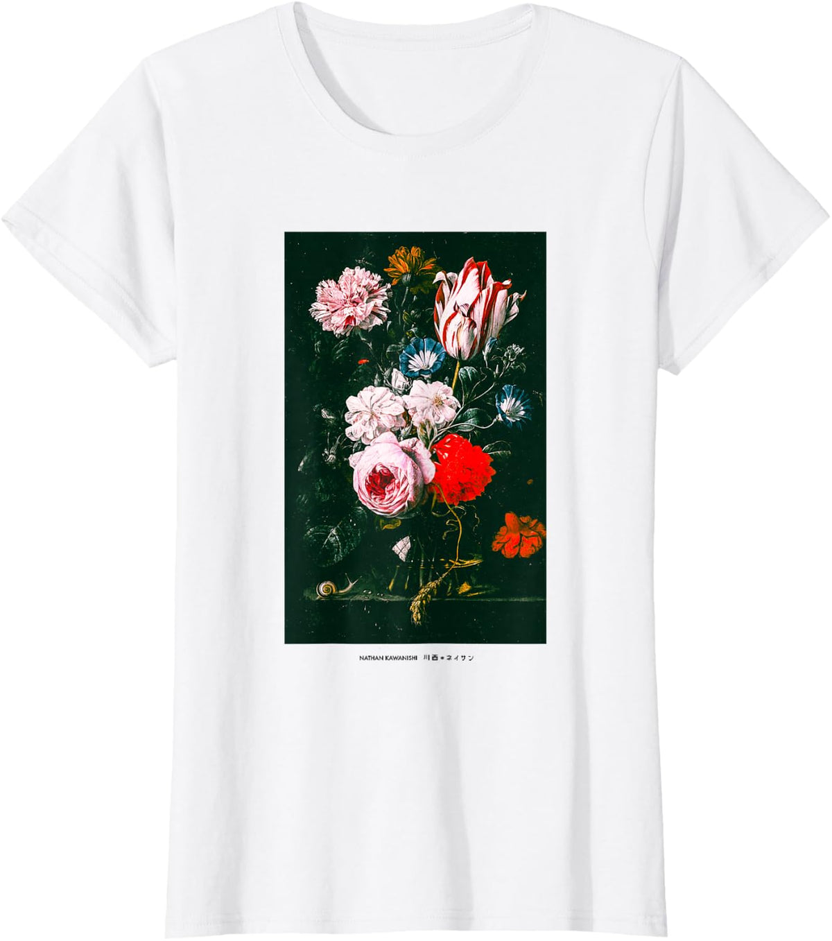 Aesthetic Floral Rose Art Streetwear Fashion Graphic Tee