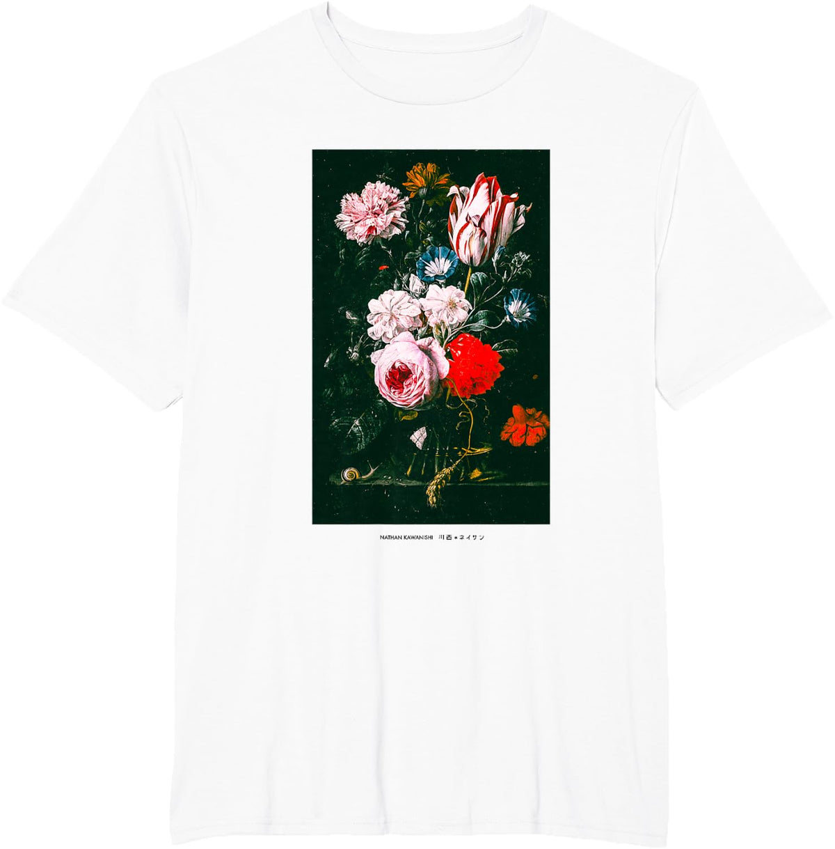 Aesthetic Floral Rose Art Streetwear Fashion Graphic Tee