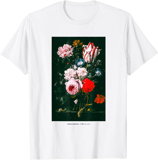 Aesthetic Floral Rose Art Streetwear Fashion Graphic Tee