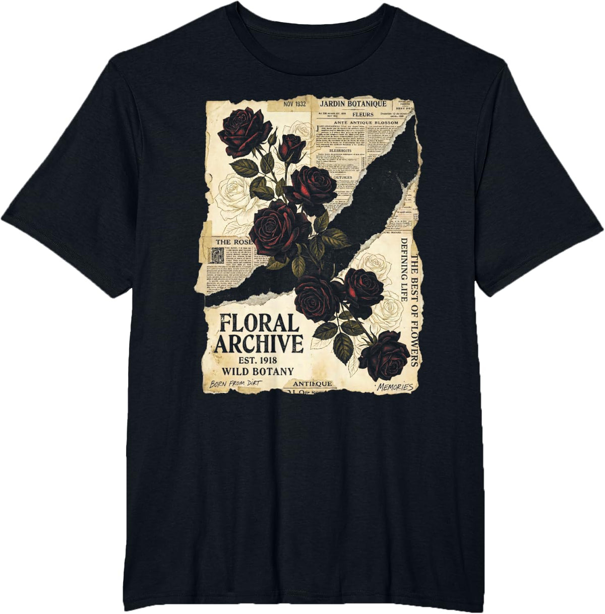 Y2K Grunge Rose Gothic Men Streetwear T-Shirt