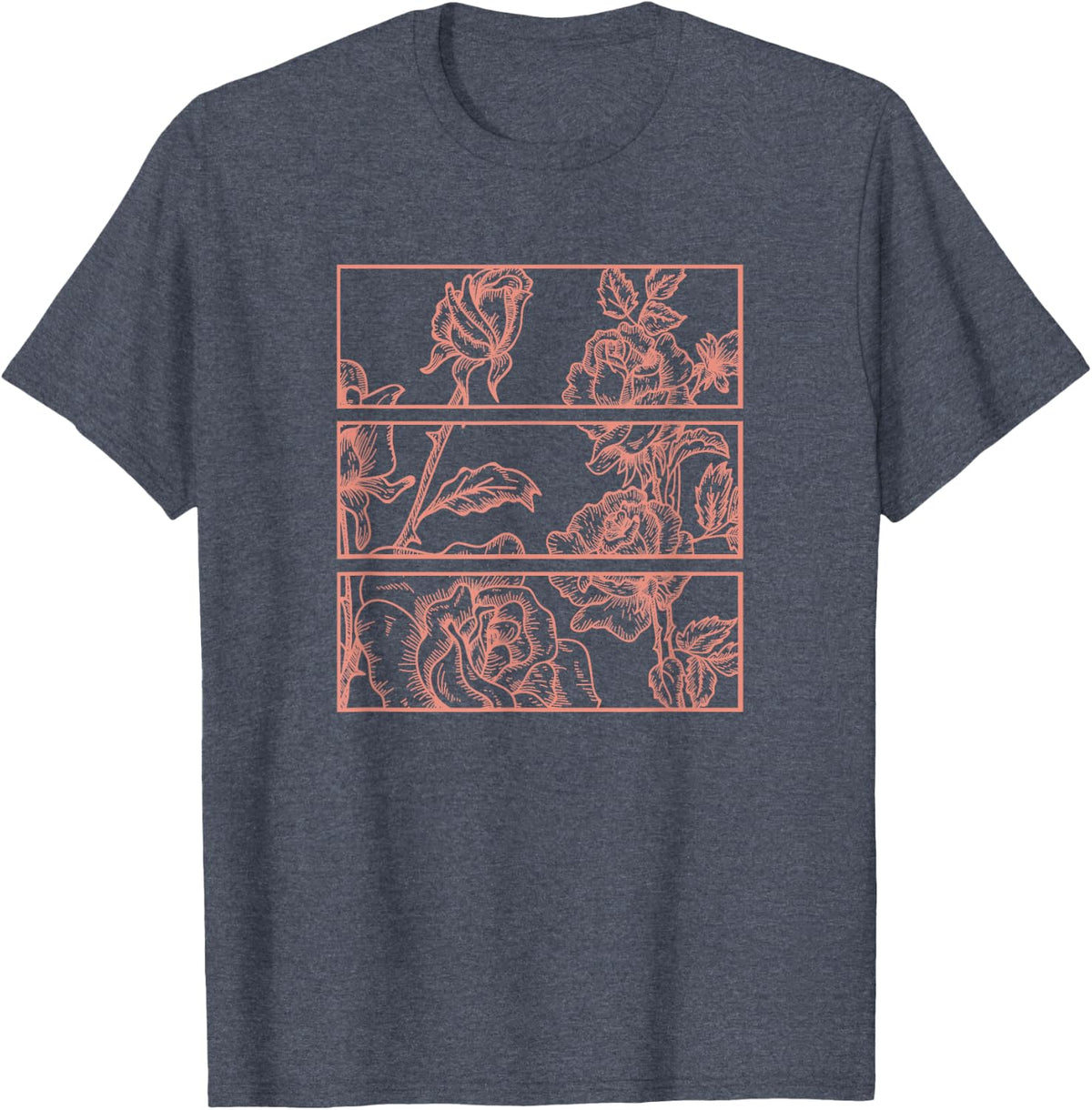 Peach Roses Floral Aesthetic Soft Grunge Pastel Gothic Punk T-Shirt