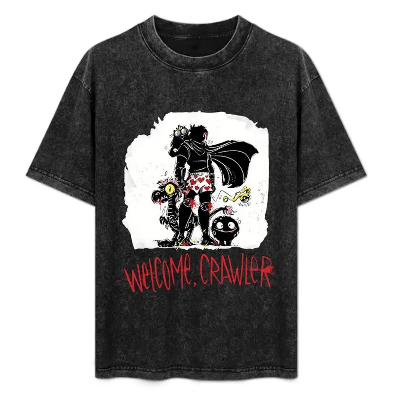 Dungeon Crawler Carl Printed Soft Cotton Men's Tshirt, Streetwear Sports Top with Gothic Creature Art, DCC Sci-Fi LitRPG Book Fan Gift for Halloween - Ideal for Family Shopping, Going Out
