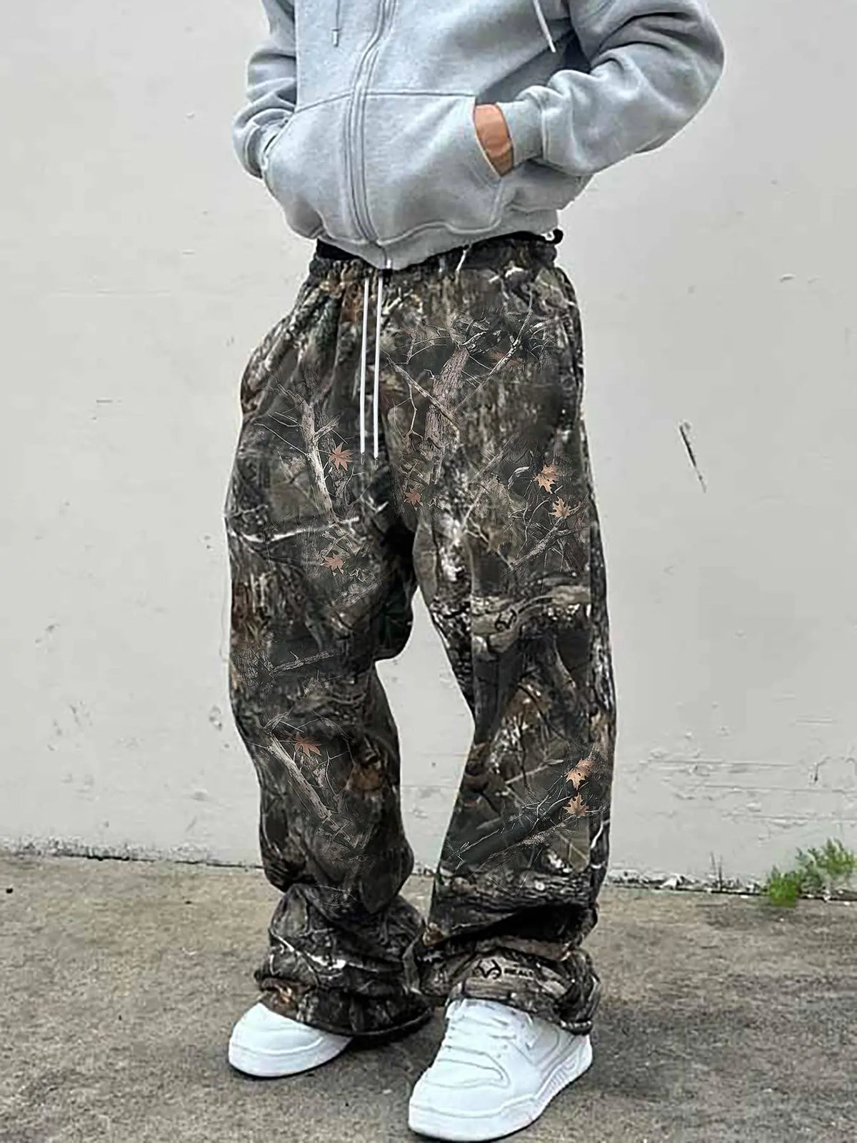 Men's Camo Tree Print Pants, Street Fashion Casual Loose Trousers for Daily Wear, Men's Bottoms for Summer, Casual Fit Streetwear