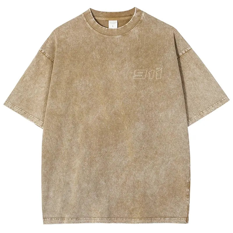 Men's 911 GT3 Racing Good Graphic Tees - Super Soft Washed Cotton Fashion Streetwear Round Neck Casual Top, Boyfriend Birthday Gift, Cool Guys Gifts, Gifts For Boyfriend, Cool Gifts For Guys