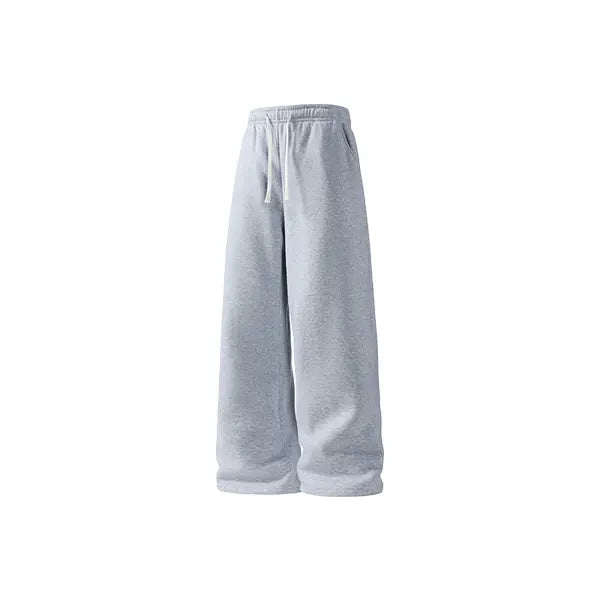 Men’s casual minimalist comfortable long pants for spring and autumn, featuring an elastic waistband with tie closure, a loose fit suitable for sports and fitness, versatile everyday casual long pants.