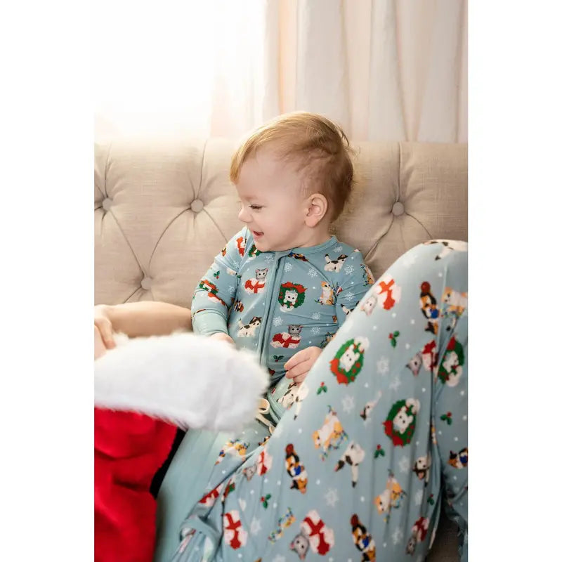 Whisker Wonderland Vintage Kittens Adult Bamboo Joggers Pajamas