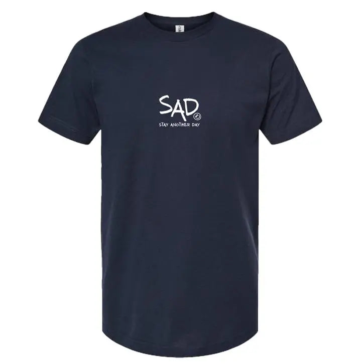 Stay Another Day Men's Cotton Graphic T-Shirt - Short-Sleeve, Loose Fit, Round Neck Crewneck, Minimalist Casual Positivity Graphic Mental Health Awareness Menswear Top, Tshirt