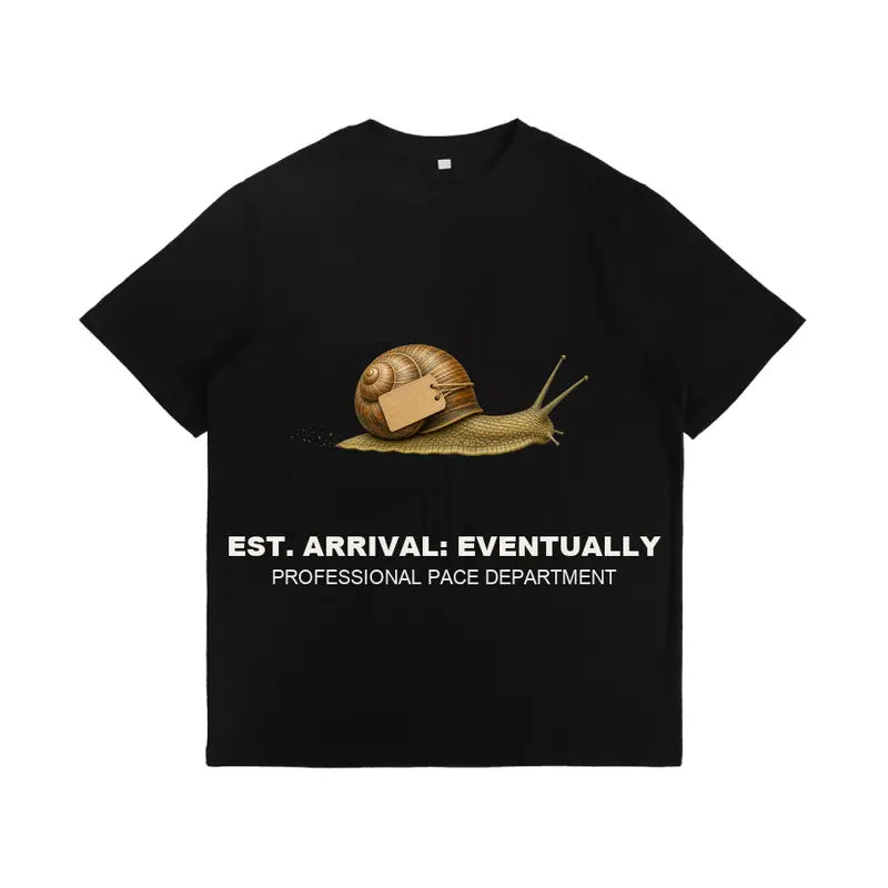 Men's Cotton Printed Crew Neck Short-Sleeve Slow Motion Turtle Graphic T-Shirt - Casual Retro Streetwear Top, Cargo-Inspired Sporty Chic, Comfortable Fit, Easy to Pair with Joggers, Ideal for Gifting