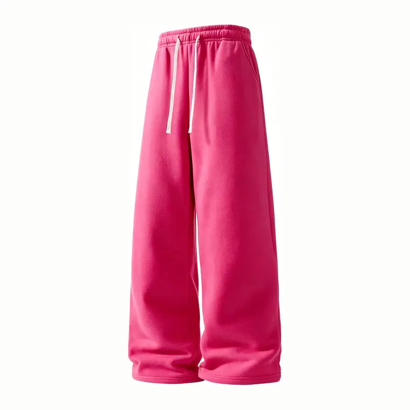 Men’s 2-Pack Baggy Polyester Sweatpants - Drawstring Waist Adapts to Your Fit, Mid-Waist, Loose-Fit, Plain, Stylish, Soft, Breathable, Streetwear Look, Easy Vibe, Athletic Casual Pants for Summer (2-Pack Value for Backup Casual Days)