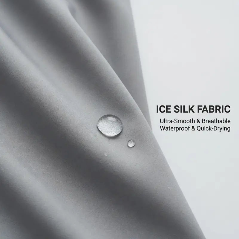 Men's 3-Pack Ice Silk Cooling Pants - Menswear, Classic, Stretch, Thin, Breathable, Wrinkle-Resistant, Quick-Dry Straight-Leg Casual Pants for Daily & Outdoor Occasions