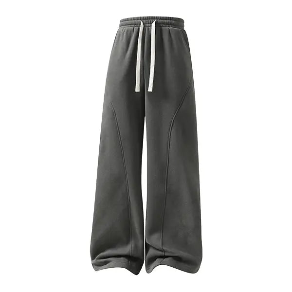 Men's Fleece Thermal Lined Sweatpants  Oversize Drawstring Waist Casual Loose Pants for Fall Winter School Season Daily Wear Stylish Menswear