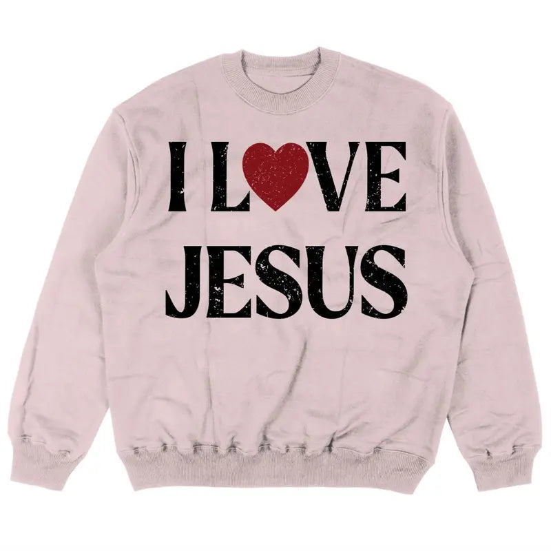 Vintage I Love Jesus Print Short Sleeve T-Shirt Menswear Top Underwear Tshirt Cotton Polyester Graphic Round Neck Casual