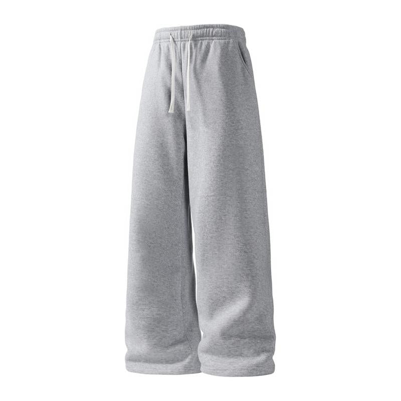 Men’s 2-Pack Baggy Polyester Sweatpants - Drawstring Waist Adapts to Your Fit, Mid-Waist, Loose-Fit, Plain, Stylish, Soft, Breathable, Streetwear Look, Easy Vibe, Athletic Casual Pants for Summer (2-Pack Value for Backup Casual Days)