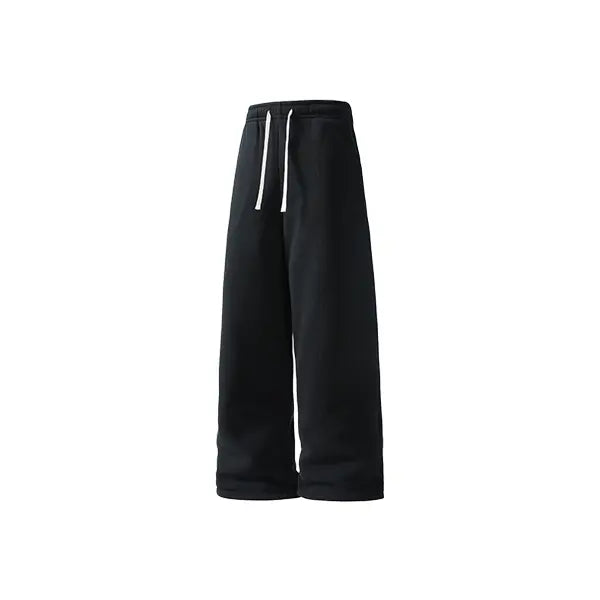 Men’s casual minimalist comfortable long pants for spring and autumn, featuring an elastic waistband with tie closure, a loose fit suitable for sports and fitness, versatile everyday casual long pants.