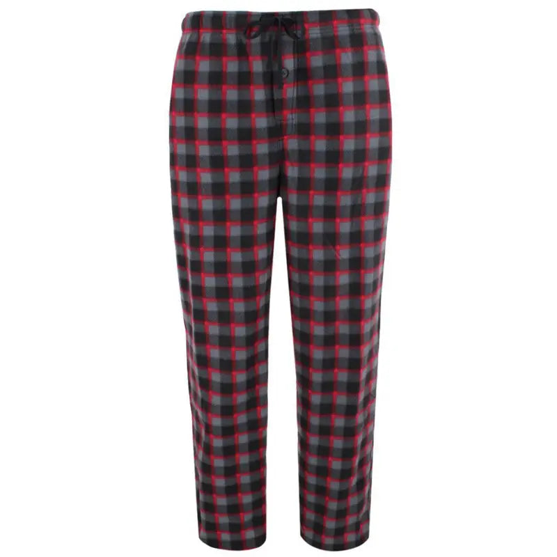 Fruit of the Loom Men's Big & Tall 2-Pack Plush Classic Checked Polyester Fabric Flannel Pajama Pants