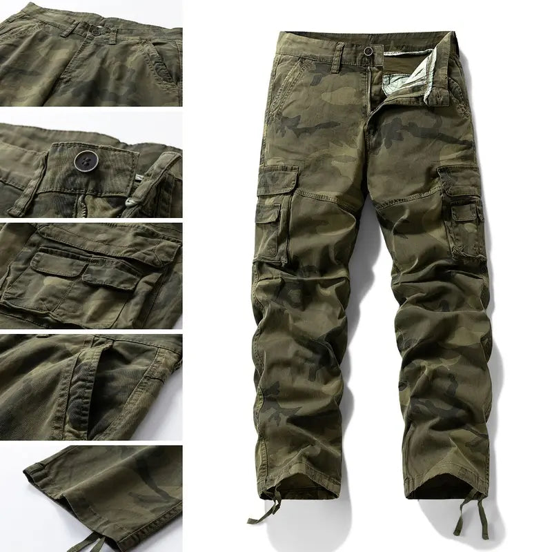 Men's Heavyweight Heavyduty Camouflage Trousers - Durable, Functional Menswear for Work Environments, Athletic Style Mens Clothing,clothes for back to school,first day of school outfits