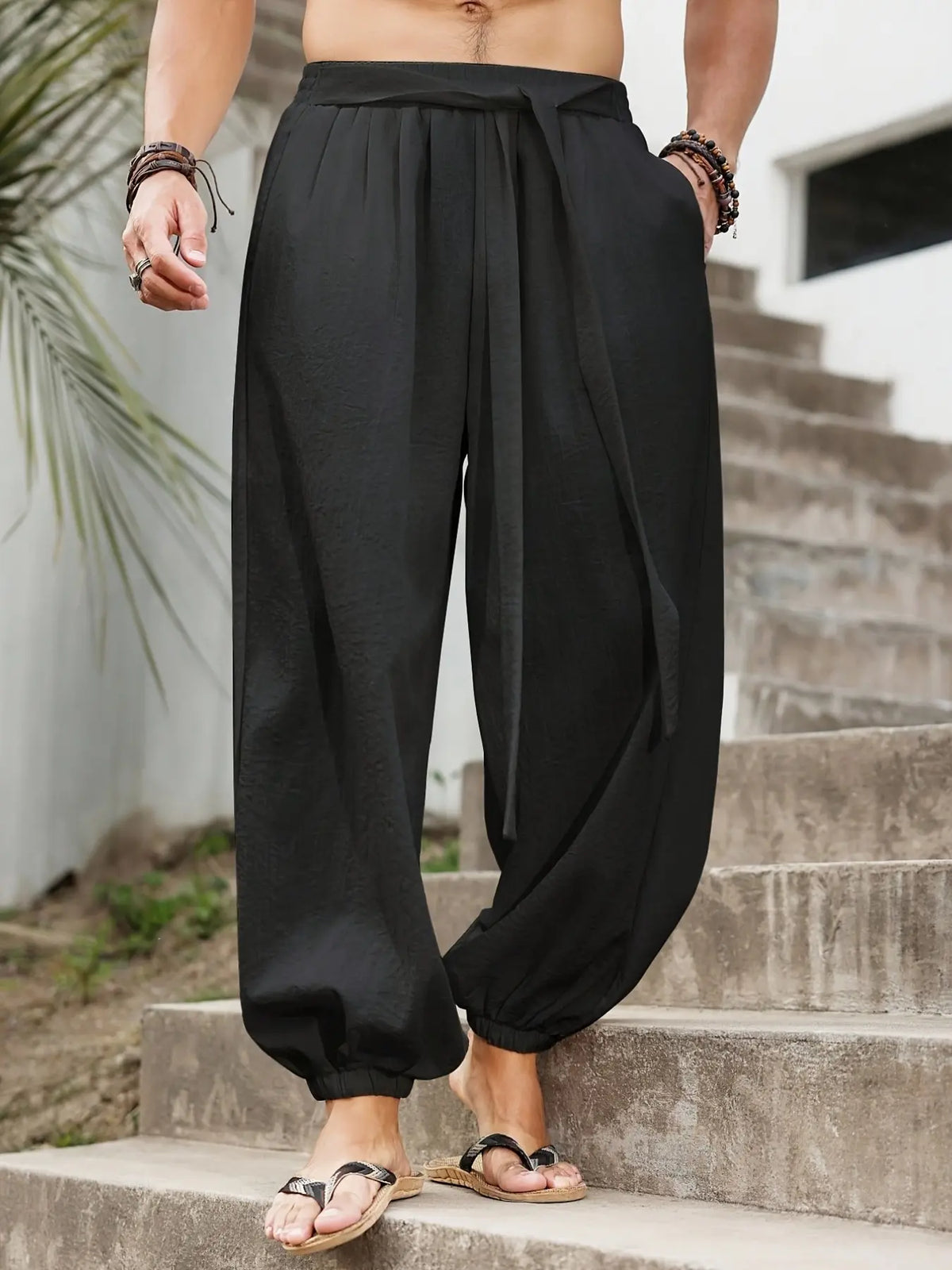 Men's Plus Size Casual Streetwear Street Pants, Comfortable for Daily Wear, Casual Stylish Clothing