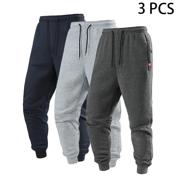 Men's drawstring ankle-length pants, simple and comfortable, suitable for both casual wear and sports.