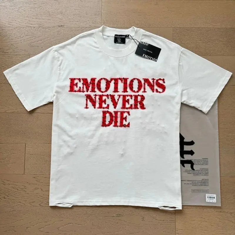 RMIXED EMOTION Rhinestone Graphic T-Shirt Men Women Oversized Cotton Tee Short Sleeve Crew Neck Streetwear Top Angel Print Gothic Y2K Hip Hop Casual Summer Shirt